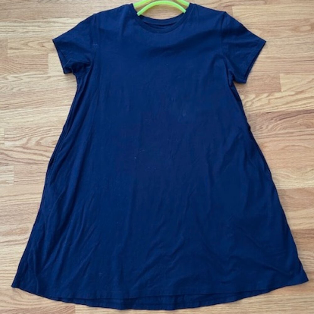 Uniqlo blue flare knit dress